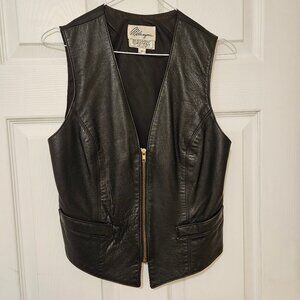 Black Leather Melanzona Vest from Bergdorf's Small